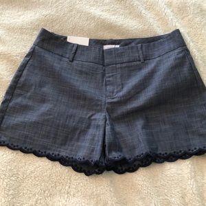 NWT Calvin Klein Blue Scalloped Edge Shorts